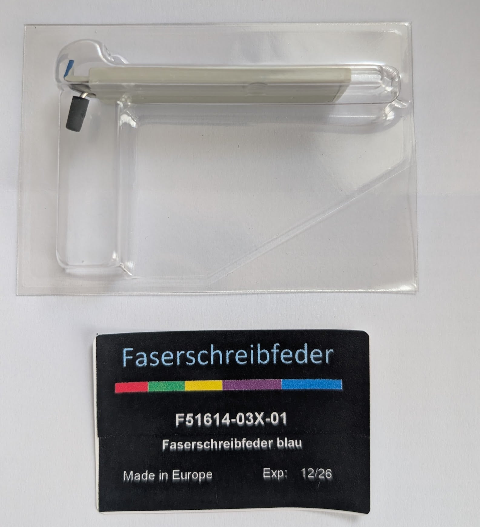 F51614-03X-01 Faserschreibfeder blau Recordingpen blue VE = 1 Stk. Preis pro Stk. Min: 3 Stk.
